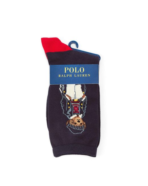 Ralph Lauren Blue Women's Polo Bear Cotton-blend Trouser Socks