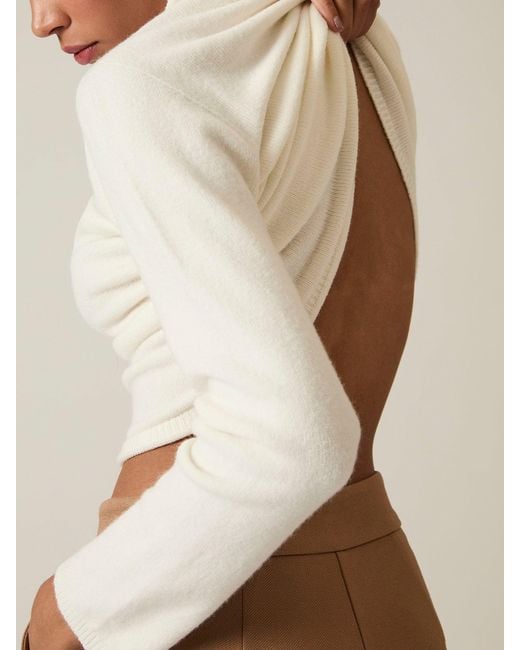 James Lakeland White Polo Neck Jumper