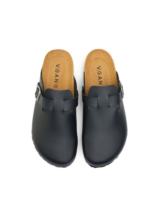 V.Gan Blue Vegan Taro Comfort Footbed Slippers for men