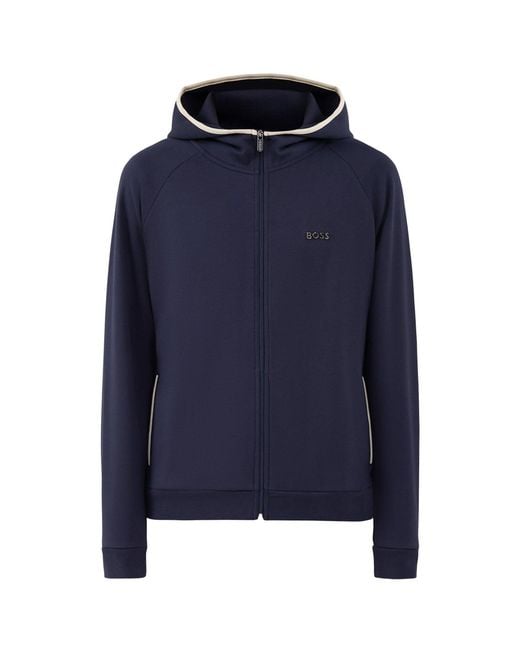 Boss Blue Blend Sense Hooded Jacket for men