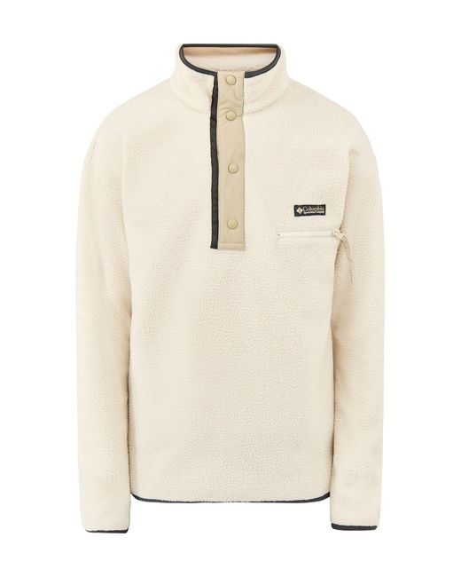 Columbia White Helvetia Ii Half Snap Fleece Cream for men