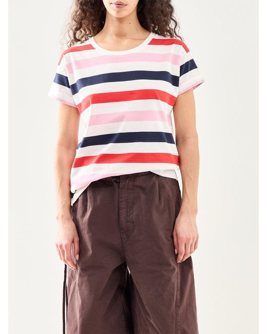 Barbour White Lyndale Top Multi