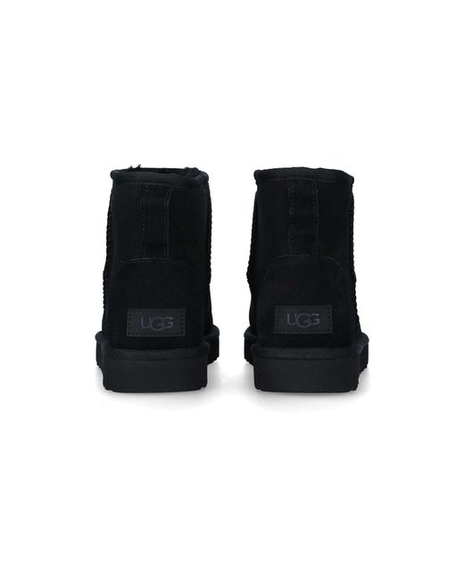 Ugg Black Classic Mini Ii Suede Ankle Boots