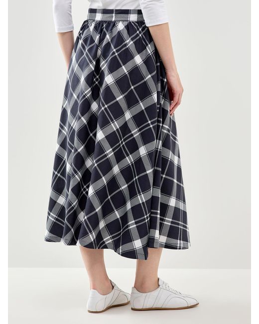 Barbour Blue Baiton Midi Skirt