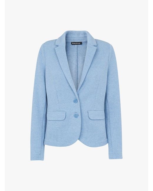Whistles Blue Women's Slim Jersey Jacket