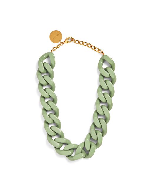 Vanessa Baroni Green Women's Big Flat Chain Necklace