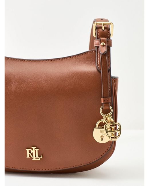 Polo Ralph Lauren Red Marcy Medium Crossbody Bag Tan
