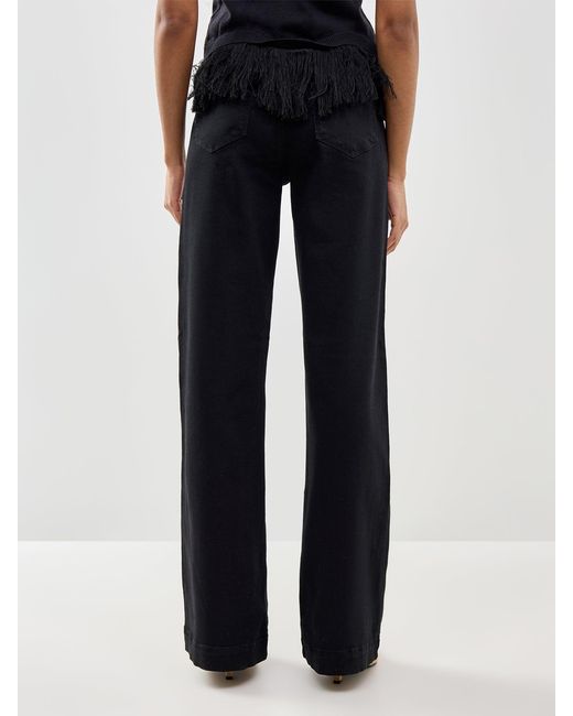 PAIGE Blue Leenah Wide Leg Trousers Jeans