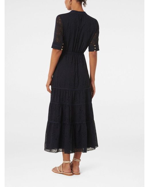 Forever New Black Women's Rachel Embroidered Short Sleeves Midi Dress