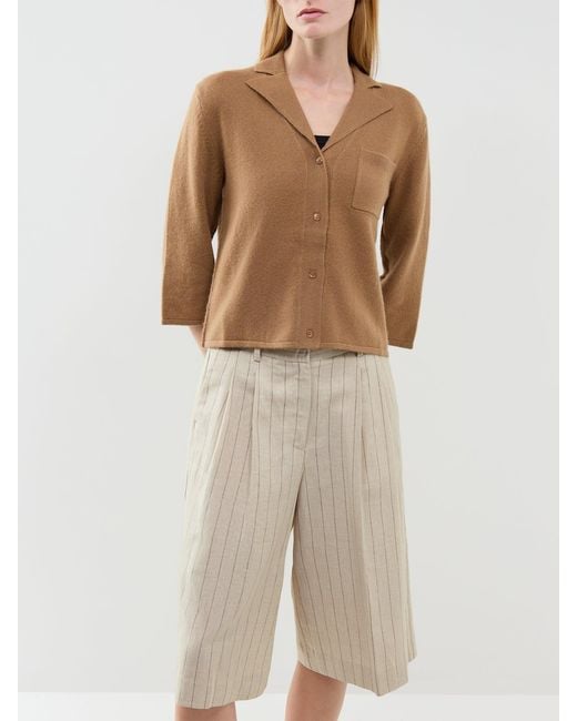 Marella Brown Alpaca Wool Cashmere Cardigan