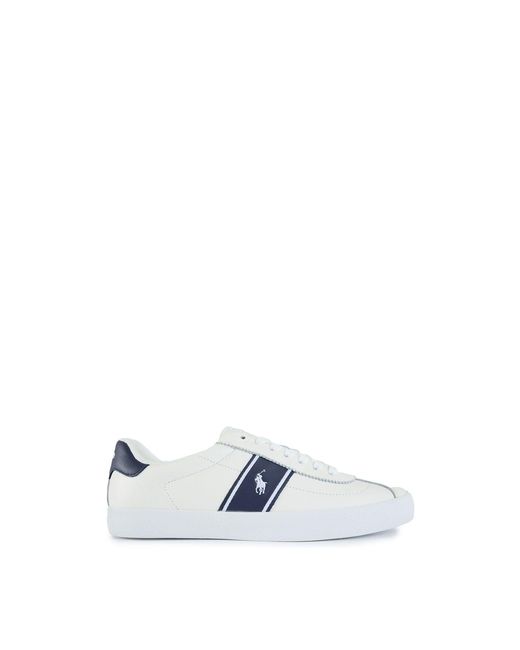 Polo Ralph Lauren White Court Vulc Trainers for men