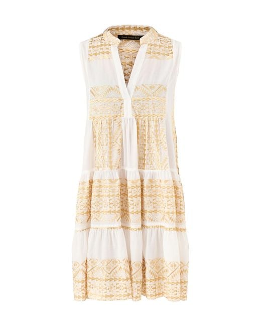 Kori Natural Triangle Sleeveless Mini Dress