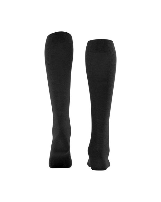 Falke Black Soft Merino Knee-High Socks