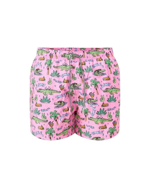 Boardies Pink Mid Length Swim Shorts for men