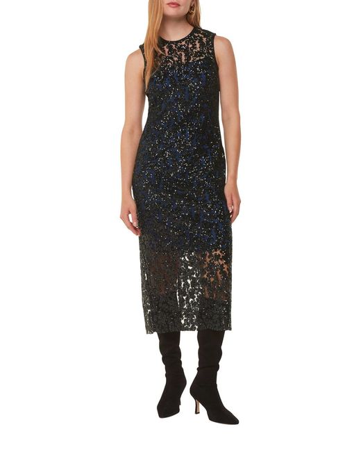 Whistles Black Women's Floral Sequin Lyra Dress