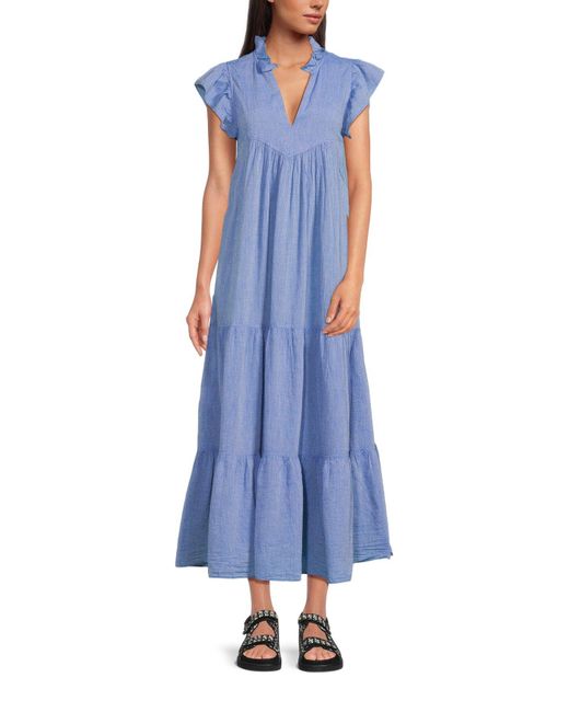 Devotion Twins Blue Women's Erietta Long Dress