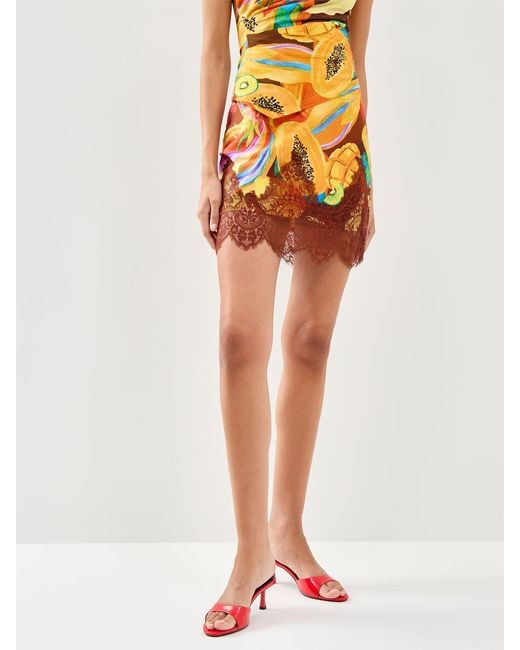 Never Fully Dressed Orange Rio Maeva Mini Skirt