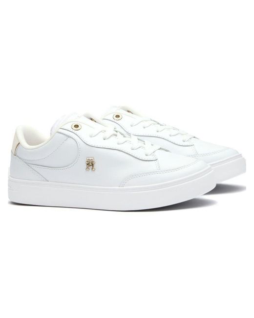 Tommy Hilfiger White Essential Chic Court Trainers