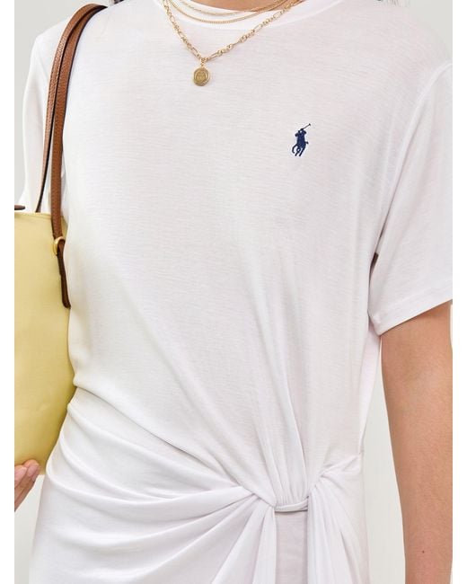 Polo Ralph Lauren White Midi T-Shirt Dress