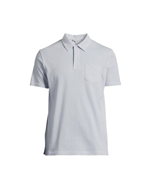 Sunspel Gray Men's Riviera Polo Shirt for men