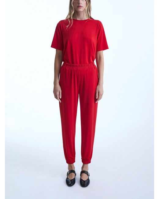 James Lakeland Red Jersey Joggers