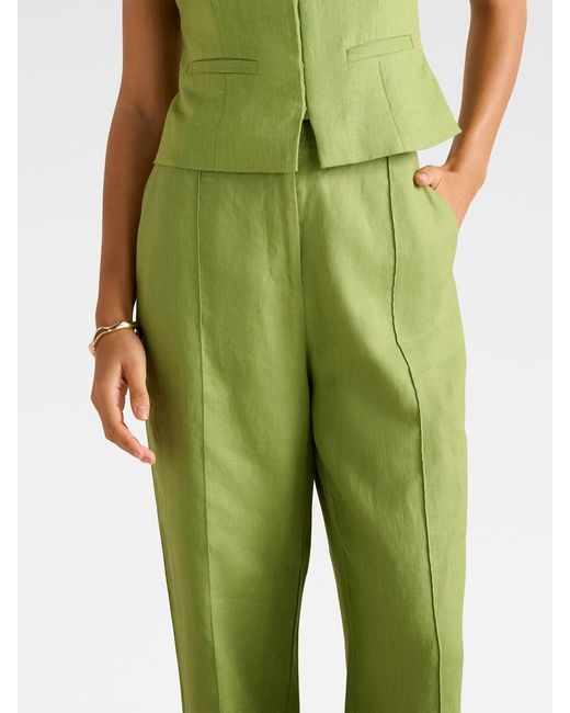 Forever New Green Posey Wide Leg Pants