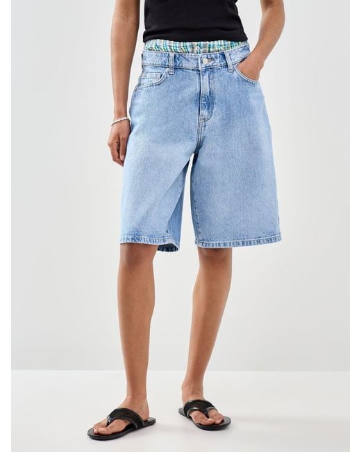 ONLY Blue Sonny High Waisted Shorts