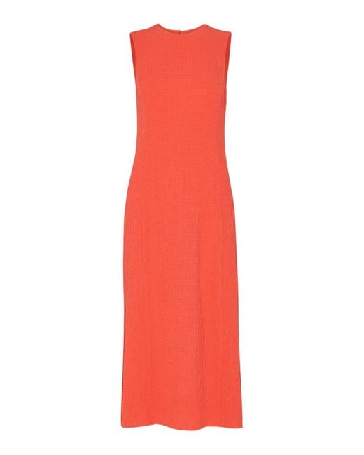 Whistles Red Women's Erin Texture Midi Dress