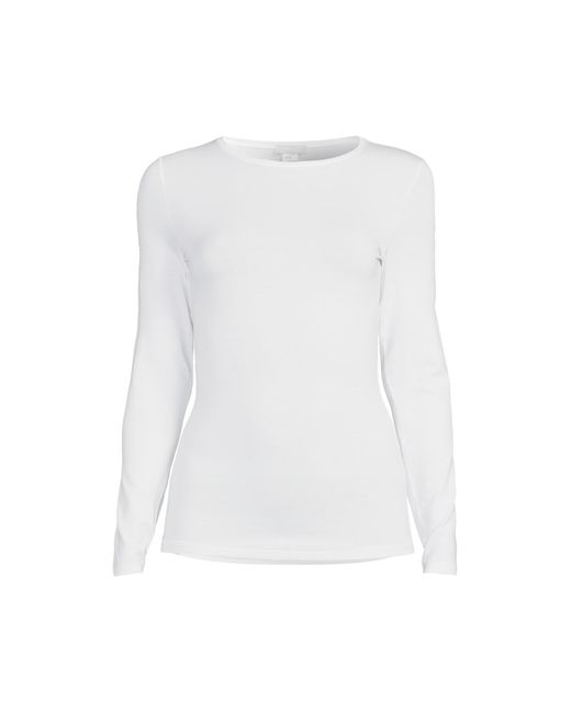 Hanro White Women's Long Sleeve Shirt