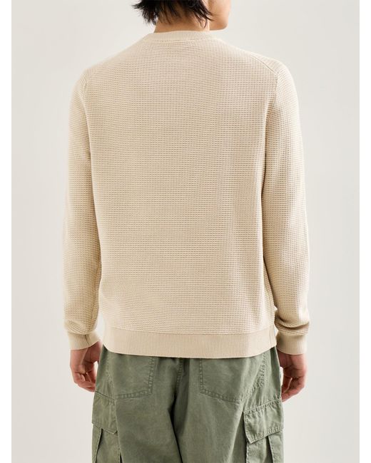 Only & Sons White Onsdave Regular Long Sleeve Crew Neck Knit for men