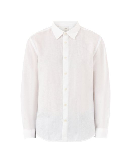 SELECTED White Blend Long Sleeve Shirt for men