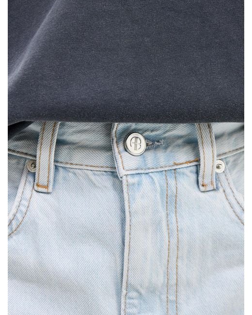 Anine Bing Blue Delaney Denim Shorts