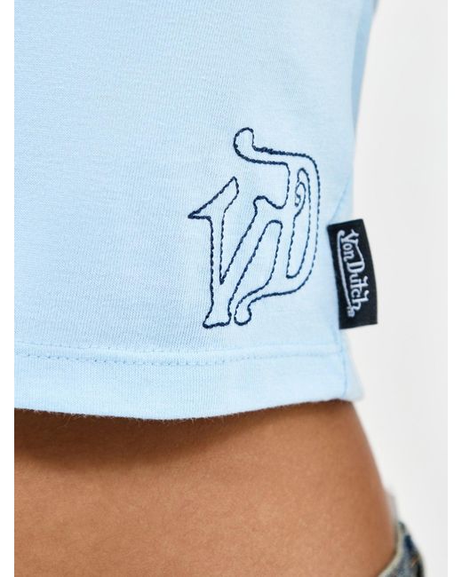 Von Dutch Blue Contrast Vest Top