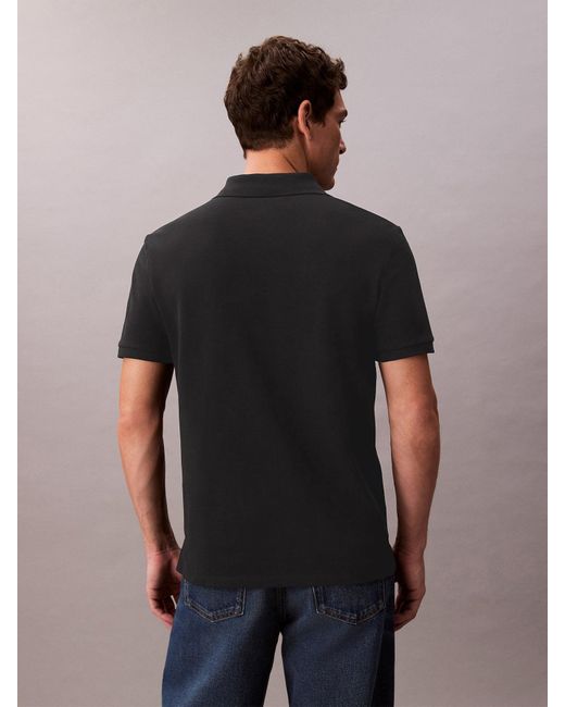 Calvin Klein Black Pique Classic Polo Shirt for men