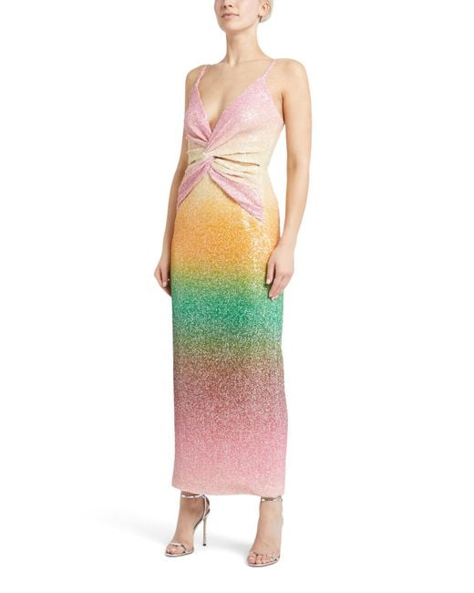 Costarellos Multicolor Women's Melliora Sleeveless Sequin Ombre Dress