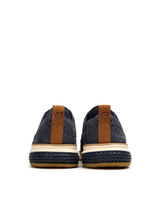 Cole Haan Blue Original Grand Energy Weave Wingtip Shoes for men