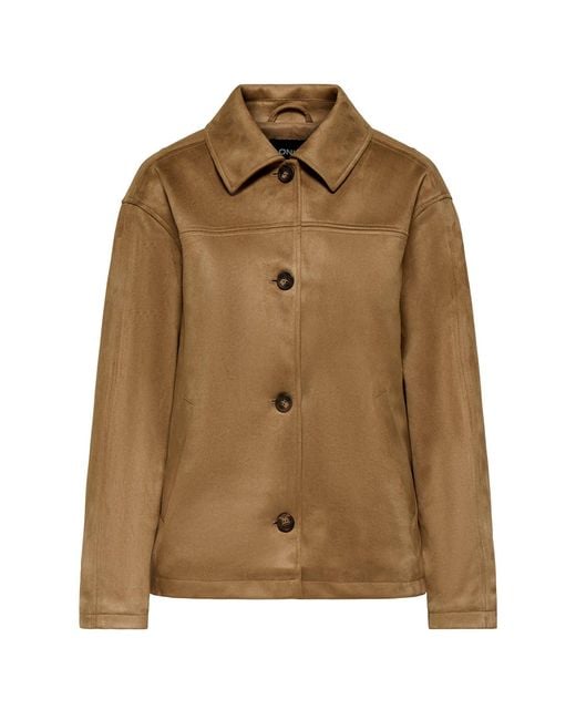 ONLY Brown Carolina Faux Suede Jacket