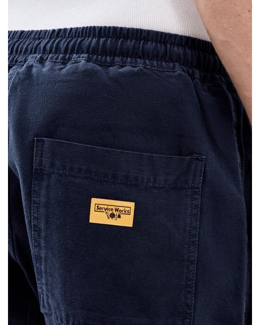 Service Works Blue Classic Chef Shorts for men