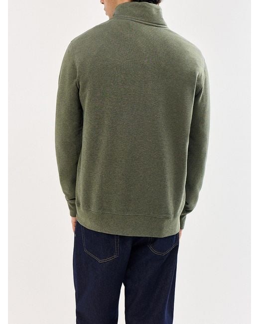 Levi's Green Original Quarter Zip Sweatshirt for men