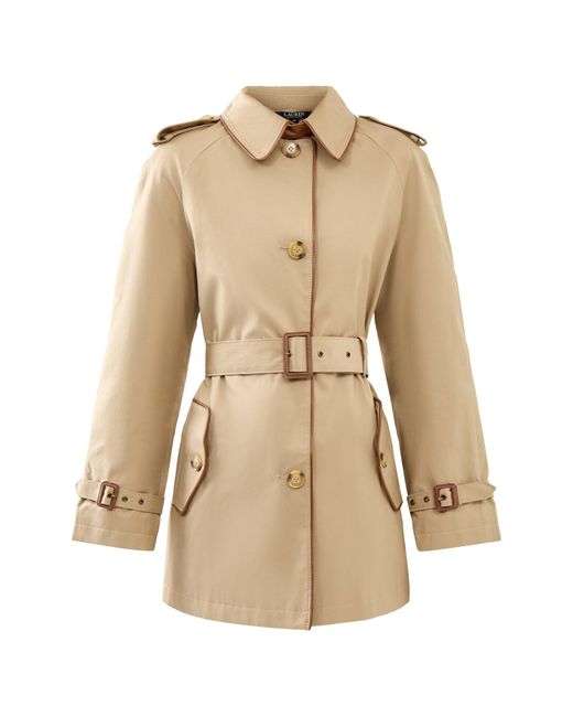 Ralph Lauren Natural Short Trench Belted Coat