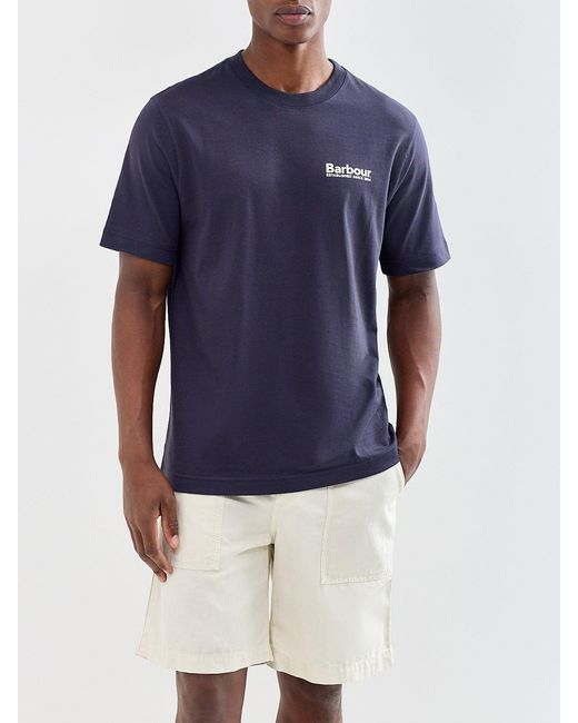 Barbour Blue Moonwell Graphic Relaxed T-Shirt for men
