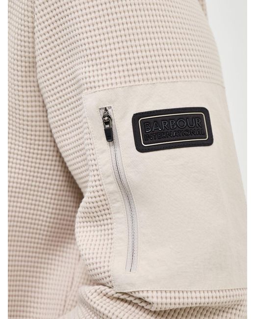 Barbour White Bewley Crew Neck Sweatshirt Cream for men