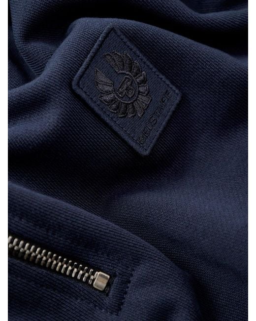 Belstaff Blue Curator Quarter Zip Sweatshirt for men