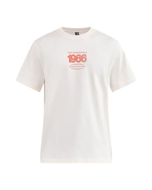 The North Face White Track Graphic T-Shirt Cream for men