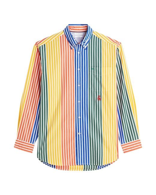 Tommy Hilfiger Blue Relaxed Fit Multicolour Stripe Poplin Shirt for men
