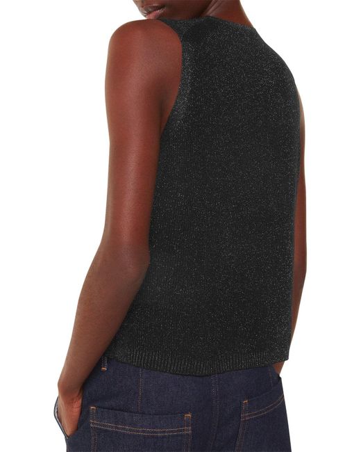 Whistles Black Women's Sparkle Knit Tank