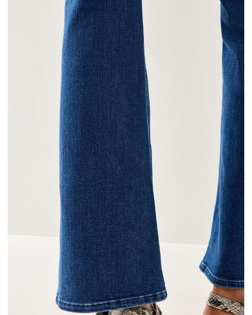 FRAME Blue The Icon Mid Rise Flare Jeans