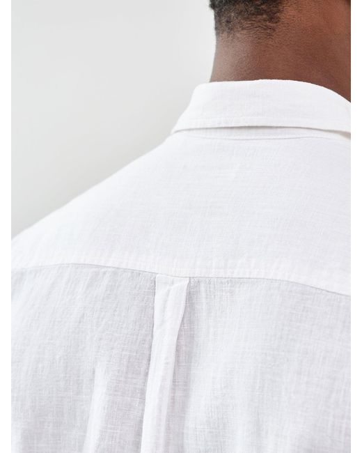 Jack & Jones White Summer Blend Short Sleeve Shirt for men