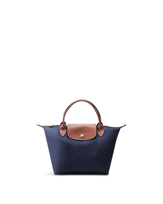 Longchamp Blue Le Pliage Original Small Handbag Recycled Canvas
