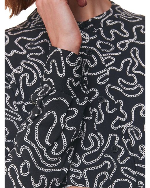 Whistles Black Women's Chain Print Shirt